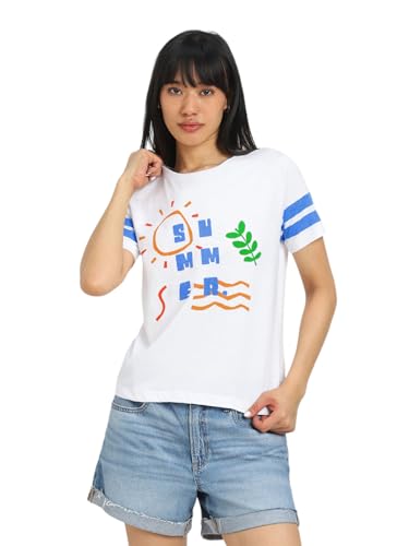 Image of JUNEBERRY 100% Pure Cotton Front Summer Printed Regular Fit Half Sleeve for Women & Girls (Sizes: S to 2XL)