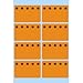 Produktbild Herma 10 x Tiefkühletiketten 26x40mm leuchtorange Eiskristalle VE=48 Stück