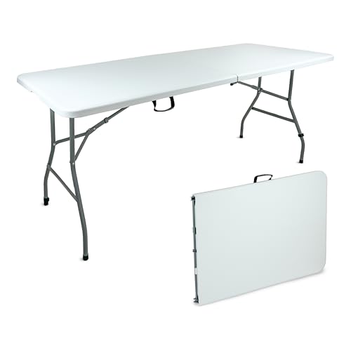FZ Tavolo Picnic Pieghevole 180x70x74 cm Bianco – Tavolo da
