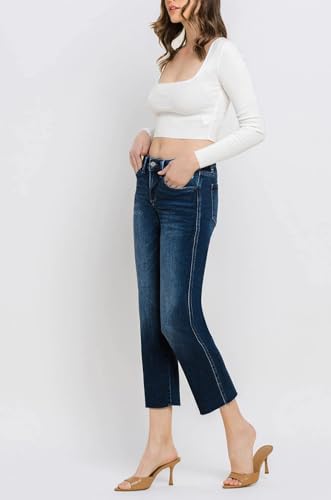 Flying Monkey - Mid Rise Cropped Straight Jeans - BY4499A4