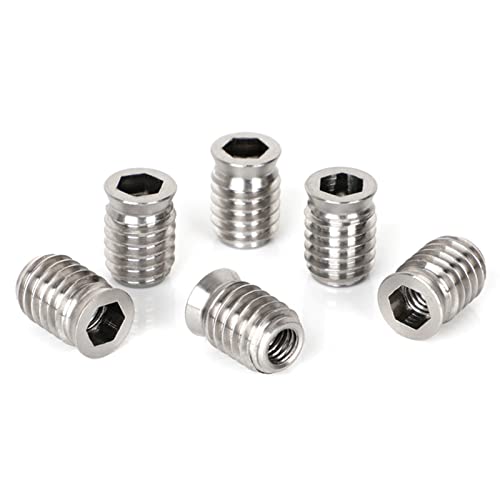 Zkenyao-ボルト ナット M6埋め込み家具ナット304ステンレス鋼の木材インサートナット、 耐久性のある品質 (Size : M8x15-50 pieces)