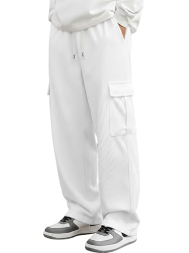 Image of Samfor Pant for Men Casual Feel Cargo Joggers for Men - Loose Fit Utility Pants with 6 Pockets | Durable Outdoor & Hiking Trousers for man