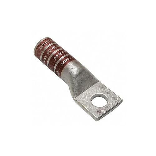 Burndy 500 kcmil One-Hole Lug Compression Connector, Straight Barrel, Brown - YA34T8