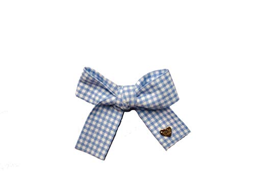 Sweet Baby Lazos para el pelo, horquillas para el pelo con lazo, lazo para el pelo, horquillas para el pelo para mujer cuore azzurra/bianca