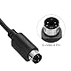 QUARKZMAN S Video Kabel 0,3 M, Mini DIN 4 Pin S-Video Kabel Männlich zu Männlich Versilberter Stecker Übertragung für TV-Empfänger Monitor S-VHS VCR DVD