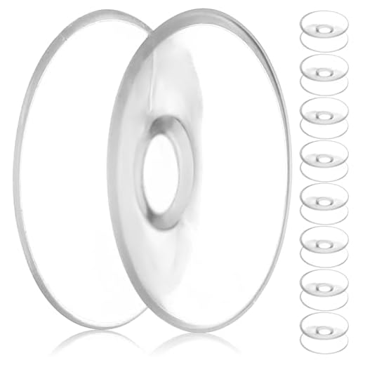 SUPVOX Double Sided Suction Cups 10 Pack 1.18 Inch Transparent Silicone Sucker Pads for Home Bathroom Mirror Glass Wall Table Organization