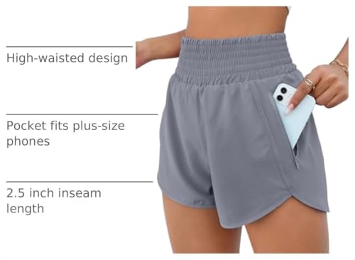 Image of BMJL 2.5 inch Athletic Shorts for Women Comfy High Waisted Short with Pocket