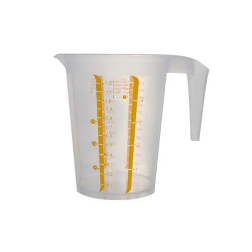 La Mejor Lista de Taza medidora plastico los más recomendados. 48 Jarra Medidora de Plástico, con Escala Graduada en ml y oz (1.25 Litros)