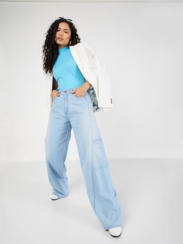 Image of Sassafras Women's Modern Straight-Leg Jeans - Classic Fit, Professional Office to Evening Outfit for Women