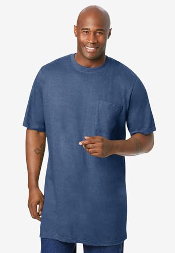 Boulder Creek by Kingsize Men's Big & Tall Heavyweight Longer-Length Pocket Crewneck T-Shirt2