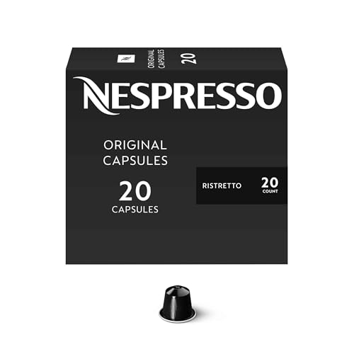 Image of Nespresso Capsules Original, Ristretto Italiano, Dark Roast Espresso Coffee, 20 - Count (Pack of 1) Coffee Pods