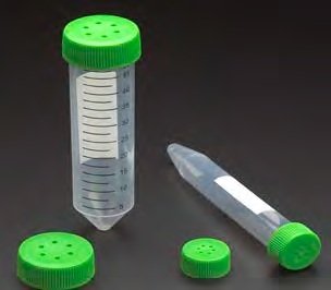 Celltreat 229477 Ventted Cap for 50mL Bio-Reaction Tube, Sterile (Case of 100)