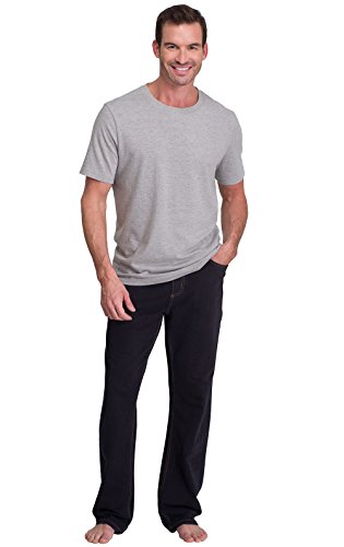 Pajamajeans Mens Elastic Waist Pants - Elastic Waist Pants For Men, Black, Small #TOP4