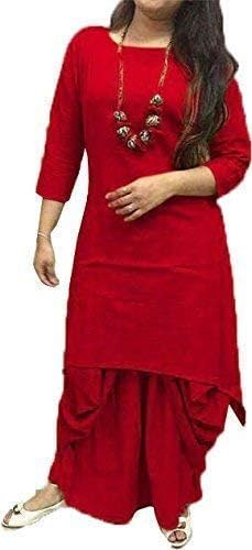 Image of Femezone Women's Linen Blend Cotton Dhoti Kurta Set