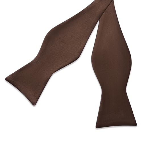 Image of DiBanGu Satin Bow tie Self-Tied Bowtie Set for Men Wedding Prom | Solid Color,Skin-Friendly,Versatile Accessory,Lapel Pin,Pocket Square,Cufflinks,School Dance,Banquet,Dinner,Celebration