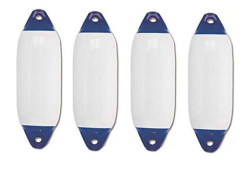 PARABORDO M1 4 Pezzi Ø MM 120 X 450 Bianco Testa Blu Accessori ORMEGGIO Barca Nautica