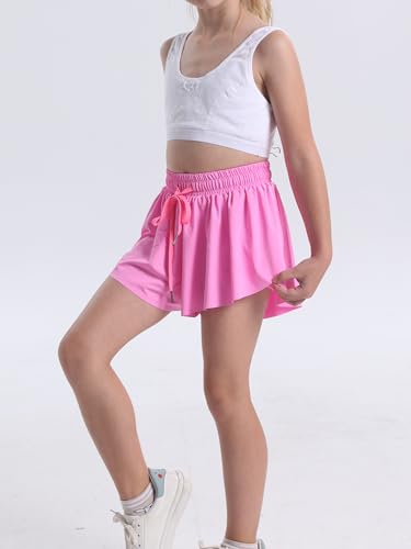 Image of Flowy Shorts for Teen Girls Athletic Running Youth Butterfly Shorts