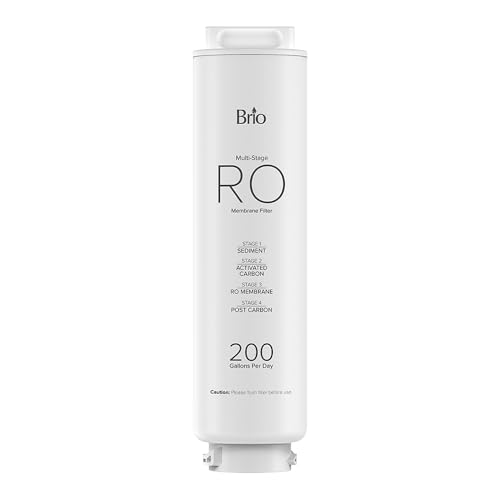 Image of Brio RFCLCTPOU60 Replacement Multi-Stage RO Membrane Filter for Brio Q60 Sparkling Series 4 Stage Reverse Osmosis Countertop Water Dispenser Model: CLCTPOU60UVRO1