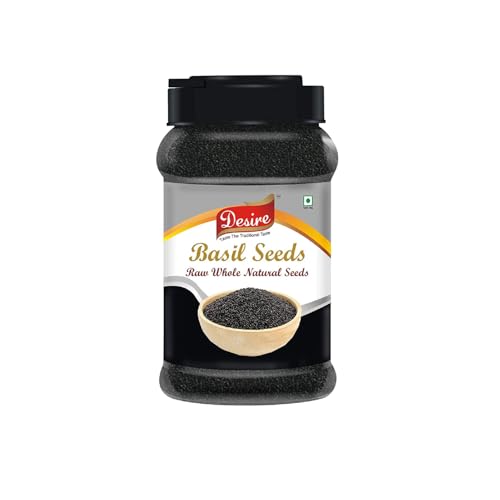 Image of Desire Basil Seeds 600 Gram |Tukmaria Seeds | Sabja Seeds | Seeds for Eating.