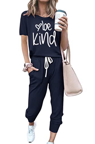 PRETTYGARDEN Women's Two Piece Sets 2025 Summer Spring Jogger Pants Travel Vacation Lounge Outfits Airplane Matching Clothes