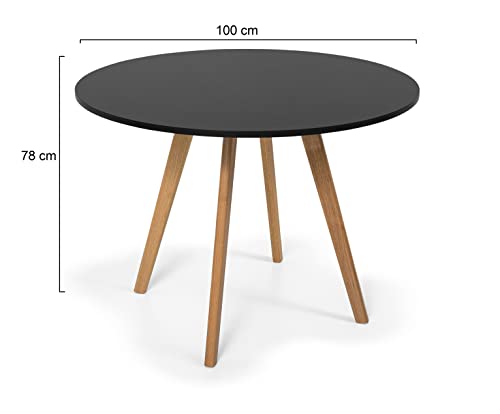 MESA DE JANTAR LAURA 100cm (Branco)