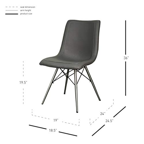 New Pacific Direct Blaine Chair,Set Of 2 Furniture, Stormy Gray #TOP2