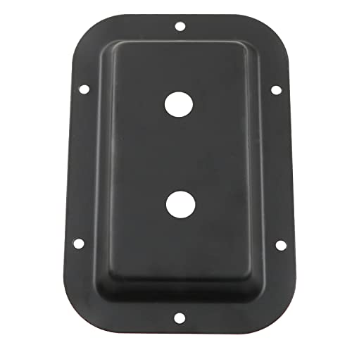 Zzhxsm Black Metal Dual 1/4 Inch Jack Plate With Mounting Screws For Guitar Speaker Cabinet, Double 1/4" Jack Board For Guitar Or Pa Speakers #TOP3