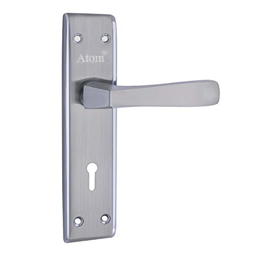 Image of Atom Heavy Duty Mortise Door Lock for Bedroom, Living Room, Main Door, Chrome Platted Matt Finish | 3 Keys | 6 Lever Double Stage Lockset for House Hotel Office(1002KY)