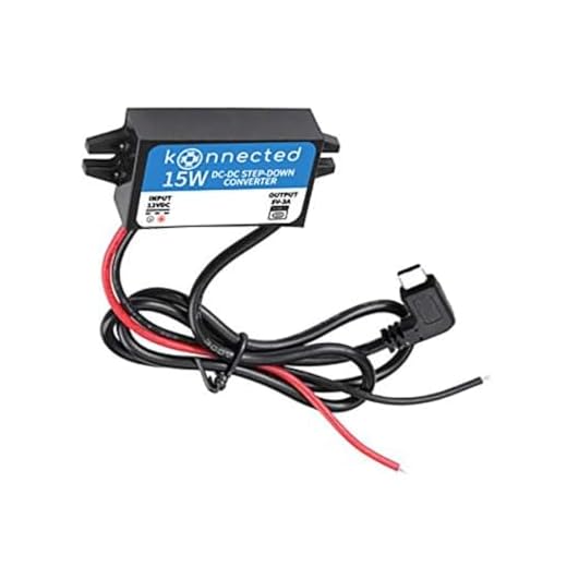 12V to 5V DC USB Type-C Right Angle Step-Down Power Converter, Buck Converter, 15W Output, 3A at 5V USB Type-C Power Supply, Waterproof (12V to 5V USB-C Power Converter)