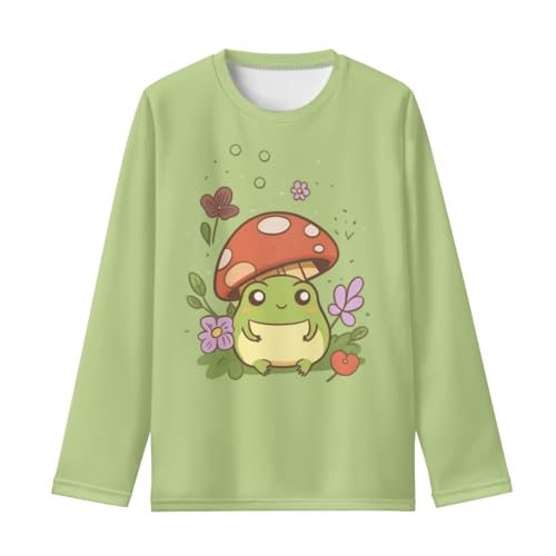 Image of Girls Long Sleeve Shirts Casual Crewneck Soft T-shirts for Girls 3-16 Years Old