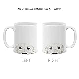 MUGBREW White Labrador Retriever Dog Ceramic Coffee Mug Tea Cup, 11 OZ