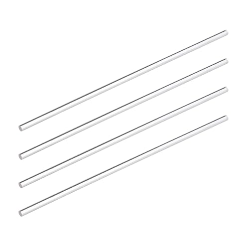 Image of DMiotech 4 Pack 1 /4 Inch x 10inch Round Rod Solid PMMA Bar for DIY Crafts Clear