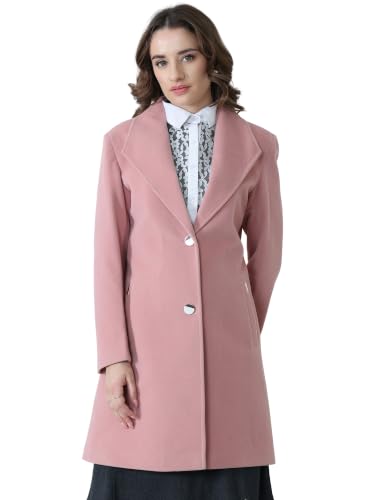 Image of PLAGG Women's Notched Lapel Long Overcoat