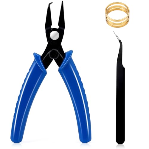 URSKYTOUS Split Ring Pliers Jewelry Making Tools Jump Ring Opener Tool Keychain Pliers for Opening Split Rings Jump Rings Jewelry Plier for Bracelet Fishing Beading DIY Craft Jewelry Making Supplies