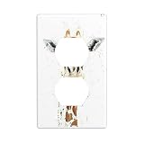 Clever Giraffe Wall Plate Cover :: Decorativo Singolo Duplex Presa Elettrica Plastica Wallplate Camera Da Letto Soggiorno Carino Decor Frontale 10 X 2,76 Pollici