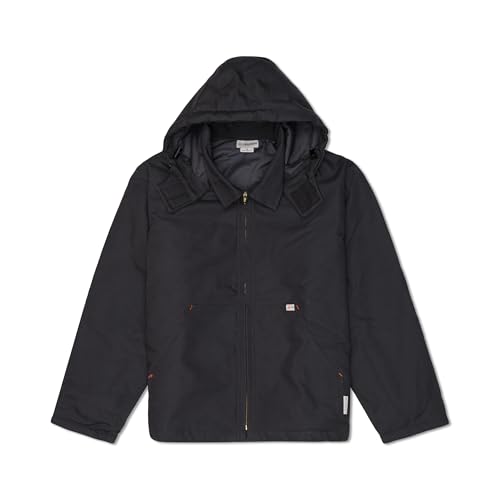 Image of Rasco FR Men's Duck Hooded Jacket, Designed in the USA, Removable Hood, Front Pouch Pockets, CAT 3, NFPA 2112