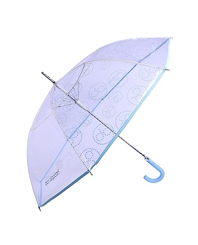 DON ALGODON - Guarda-chuva transparente - Guarda-chuva original para mulher - Guarda-chuva resistente ao vento - Guarda-chuva automático transparente, azul, Transparente