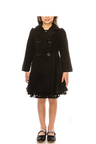 iGirlDress Coat Long Sleeve Button Pocket Long Winter Coat Outerwear