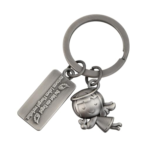 volumoon Llavero Regalos, Llavero de ángel de la Guarda con Sonrisa, Decoración para Billetera, Antipérdida, Ángel de la Suerte de Metal, Dije para Bolso para Cumpleaños, Cartera (Plata Antigua) volumoon Llavero Regalos, Llavero de ángel de la Guarda con Sonrisa, Decoración para Billetera, Antipérdida, Ángel de la Suerte de Metal, Dije para Bolso para Cumpleaños, Cartera (Plata Antigua)