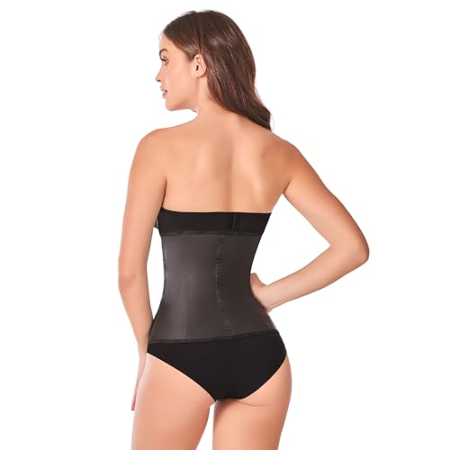 ANN CHERY Women's Women's 2021 3 Hook Classic Black Latex Waist Shapewear