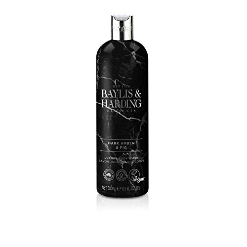 Image of Baylis & Harding Elements Dark Amber & Fig Luxury Body Wash, 500 ml (Pack of 1) - Vegan Friendly