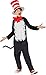 InSpirit Designs Dr. Seuss Kids Cat in the Hat Union Suit | Officially Licensed | Kids Costume | Jumpsuit Costume, L