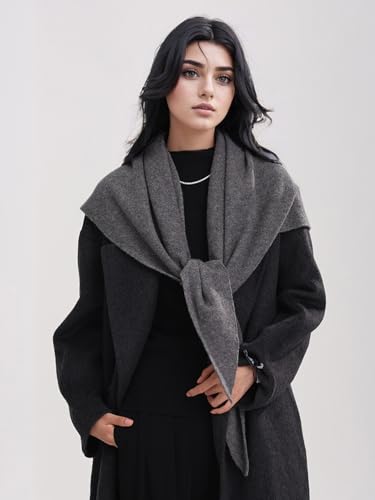 Women's Solid Color Scarf with Loop, Elegant Versatile Casual Soft Comfortable Shawl for Fall Winter2