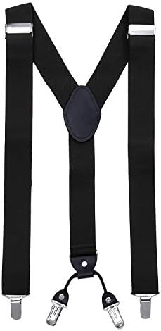 MASADA men's Braces , suspender with strong clips - smoothly adjustable 3.5 cm wide fits for up to 195 cm body height