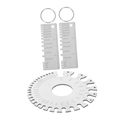 Luxshiny - Calibrador de espesores de acero inoxidable, 3 piezas, para soldadura y medición precisa miniatura 1