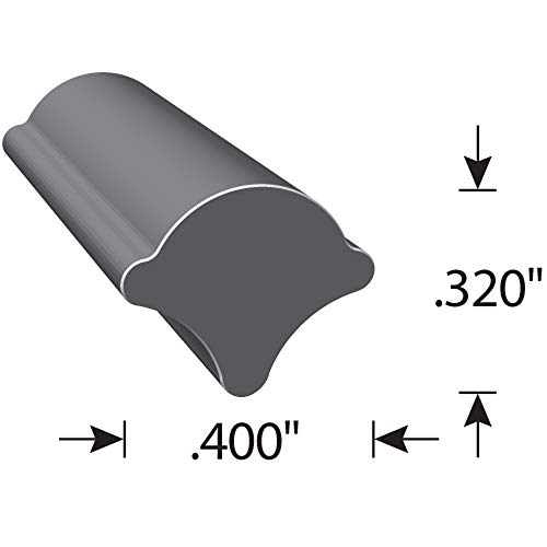 Trim-Lok LK937-25 EPDM Dense Rubber Black Window Locking Gasket, Mates up with Dual Piece Locking Gaskets, Dense EPDM Rubber, 25' Length