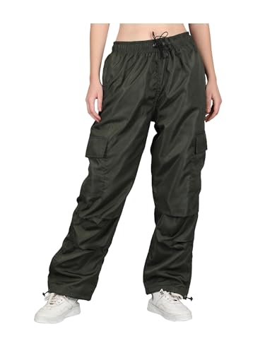 Image of Parachute Pants for Women - Water-Resistant Cargo Pants for Women | Stylish Activewear for Travel, Office, Gym, Trekking & Everyday Comfort | Korean Pants for Woman