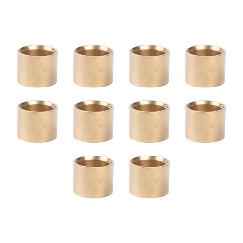 Yiju 10 Pieces Billiard Cue Copper Ferrule Billiard Cue Ferrule Copper Portable Pool for Repair Accessories, 10.2mm