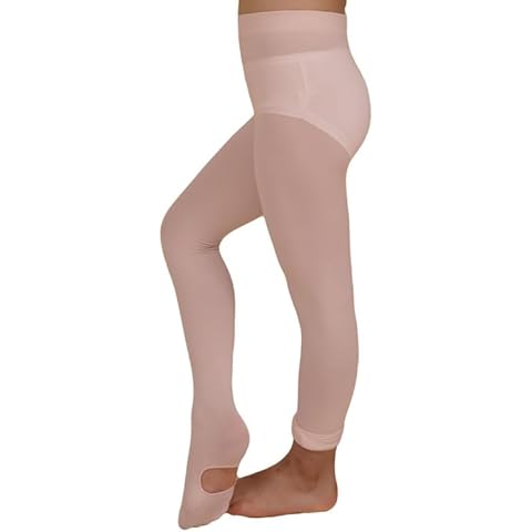 AQUILONE Convertible Tights 60 Denier, Girls Dance Tights Rhythmic Gymnastics Dance Convertible, 3D Microfibre Tights Cover