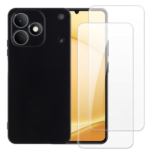 Shantime �P�[�X�{2�����苭���K���X�Z�b�g OPPO Realme Note 80 4G �Ƃ̌݊������� �ϏՌ��J�o�[���S�ʕی�X�N���[���v���e�N�^�[(�u���b�N)
